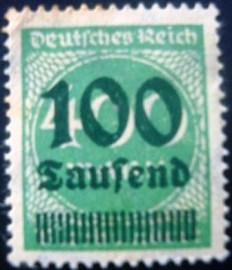 Selo postal da Alemanha de 1923 - 290 N