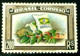 Selo postal comemorativo do Brasil de 1938 - C 127 N