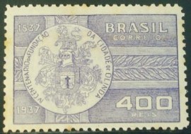 Selo postal comemorativo do Brasil de 1938 - C 128 N
