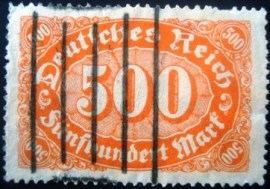Selo postal da Alemanha de 1923 - 251 U