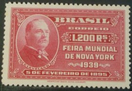 Selo comemorativo do Brasil de 1939 - C 141 M