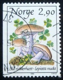 Selo postal da Noruega de 1988 True Blewit