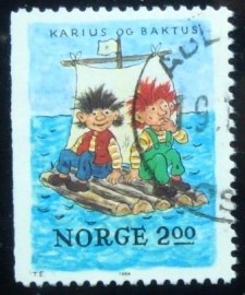 Selo postal da Noruega de 1984 Karius og Baktus