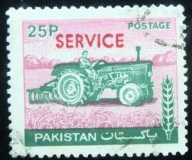 Selo postal do Paquistão de 1979 Tractor 25