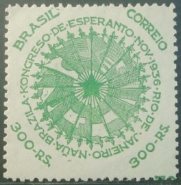 Selo postal comemorativo do Brasil de 1937 - C 115 U
