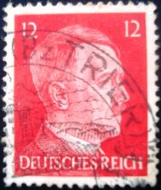 Selo postal da Alemanha Reich de 1942 Adolf Hitler 12