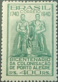 Selo postal comemorativo do Brasil de 1940 - C 156 N