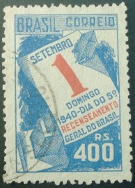Selo postal comemorativo do Brasil de 1941 - C 158 U