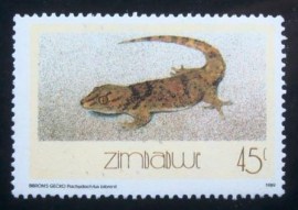 Selo postal do Zimbabwe de 1989 Bibron's Thick-toed Gecko