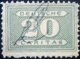 Selo postal da Alemanha de 1917 - Caritas 20