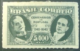 Selo postal de 1940 Carmona e Vargas P M