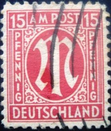 Selo postal da Alemanha de 1945 - 8 U