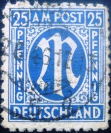 Selo postal da Alemanha de 1945 - 9 U
