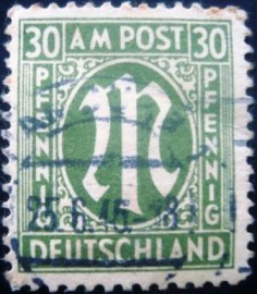 Selo postal da Alemanha de 1945 - 29 U