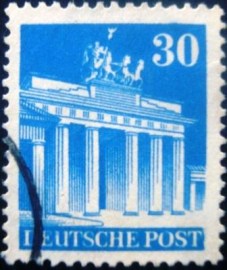 selo postal da Alemanha de 1948 Brandenburg Gate 30