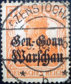 Selo postal da Alemanha de 1916 - 9 U