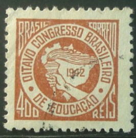 Selo postal comemorativo do Brasil de 1942 - C 176 U