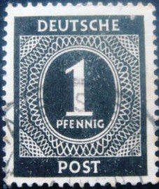 Selo postal da Alemanha de 1946 - 911 U