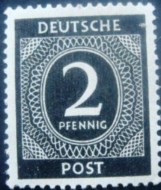 Selo postal da Alemanha de 1946 - 912 M