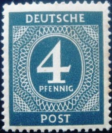 Selo postal da Alemanha de 1946 1st Allied Control Council Issue 4