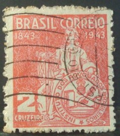 Selo postal comemorativo do Brasil de 1942 - C 184 U