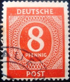 Selo postal da Alemanha de 1946 - 917 U