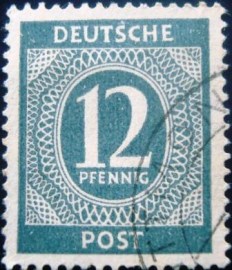 Selo postal da Alemanha de 1946 - 920 U