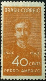 Selo postal de 1943 Pedro Américo - C 188 N