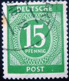 Selo postal da Alemanha de 1946 - 922 U