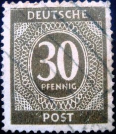 Selo postal da Alemanha de 1946 1st Allied Control Council Issue