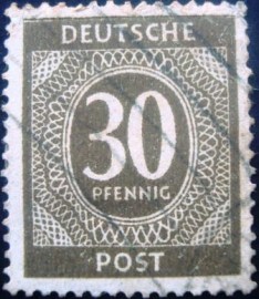 Selo postal da Alemanha de 1946 - 928 U