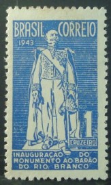 Selo postal do Brasil de 1944 Rio Branco - C 191 N