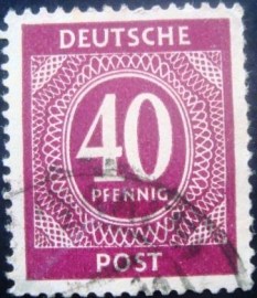 Selo postal da Alemanha de 1946 - 929 U