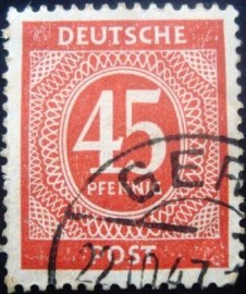 Selo postal da Alemanha de 1946 - 931 U
