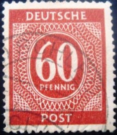 selo postal da Alemanha de 1946 1st Allied Control Council Issue