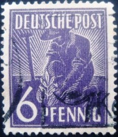 Selo postal da Alemanha de 1948 - 167 U