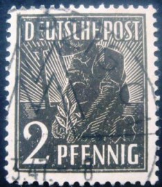 Selo postal da Alemanha de 1948 - DD 166 U