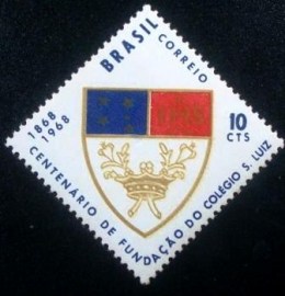 Selo postal do Brasil de 1968 Colégio São Luiz