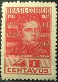 Selo postal Comemorativo do Brasil de 1945 - C 203 N