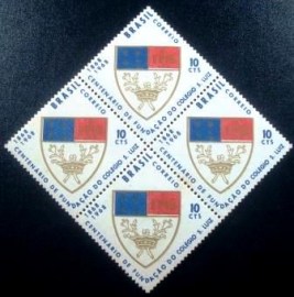 Quadra de selos postais do Brasil de 1968 Colégio São Luiz