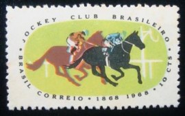 Selo postal do Brasil de 1968 Jockey Club