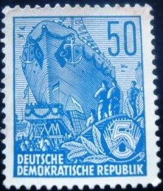elo postal da Alemanha de 1957 Ocean steamer
