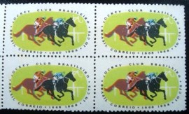 Quadra de selos postais do Brasil de 1968 Jockey Club