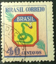 Selo postal Comemorativo do Brasil de 1945 - C 207 U