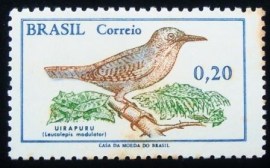 Selo postal do Brasil de 1968 Uirapuru - C 601 N