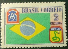 Selo postal Comemorativo do Brasil de 1945 - C 209 N