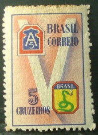 Selo postal Comemorativo do Brasil de 1945 - C 210 N