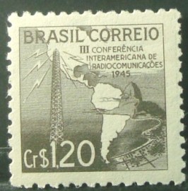 Selo postal Comemorativo do Brasil de 1945 - C 211 N