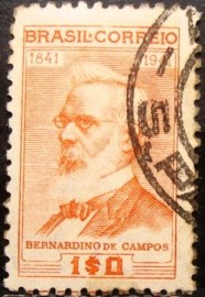 Selo postal do Brasil de 1942 Bernardino de Campos