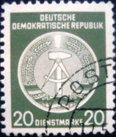 Selo postal da Alemanha de 1957 - DD 0008 U